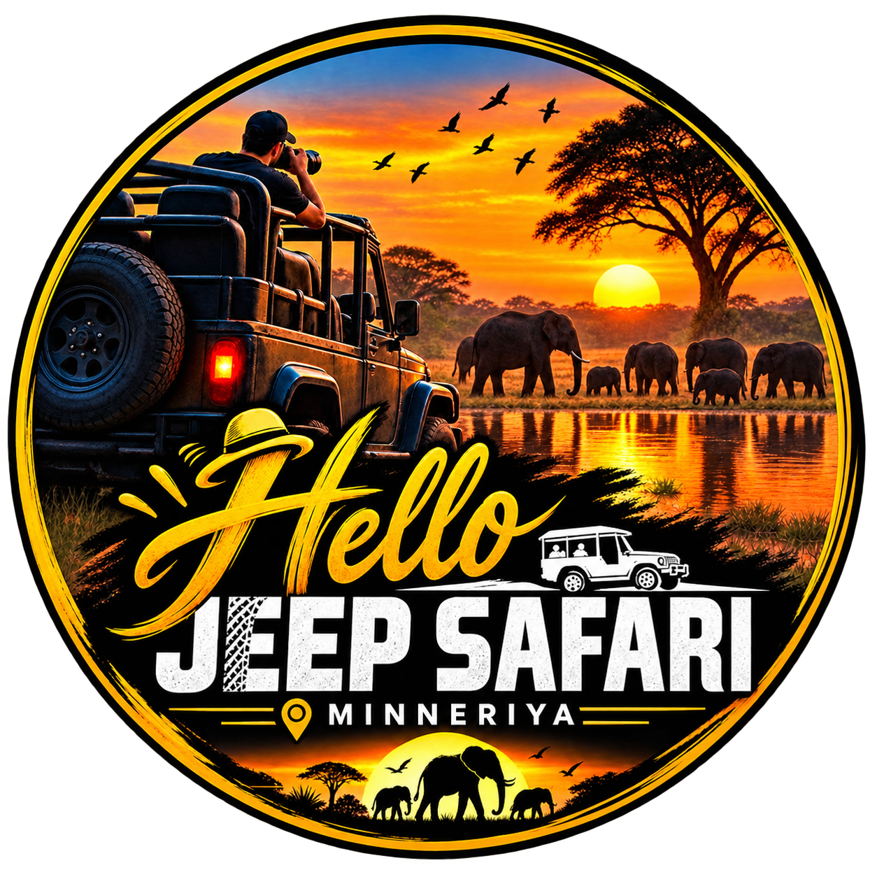 Sri Lanka Safari Jeep - Minneriya Elephant Safari Logo